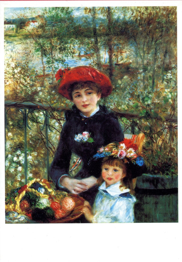 Two Sisters (On the Terrace), 1881 by Pierre-Auguste Renoir - 5 X 7 Inches (Greeting Card)