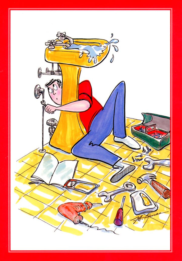Message Inside: Handyman by Jeanne A. Benas - 5 X 7 Inches (Greeting Card)
