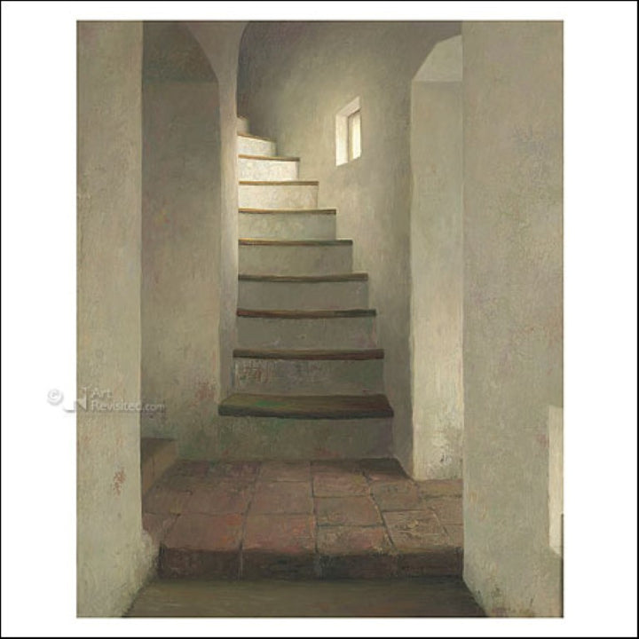 Stairs in Ammersoyen Castle by Henk Helmantel - 6 X 6" (Greeting Card)