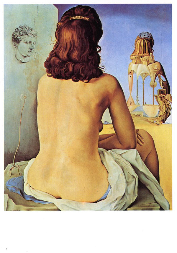 My Wife, Nude, Contemplating her Own Flesh, 1945 by Salvador Dali - 5 X 7 Inches (Greeting Card)