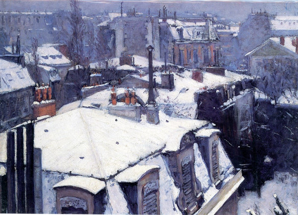 Roofs Under Snow, 1878 by Gustave Caillebotte - 5 X 7" (Greeting Card)
