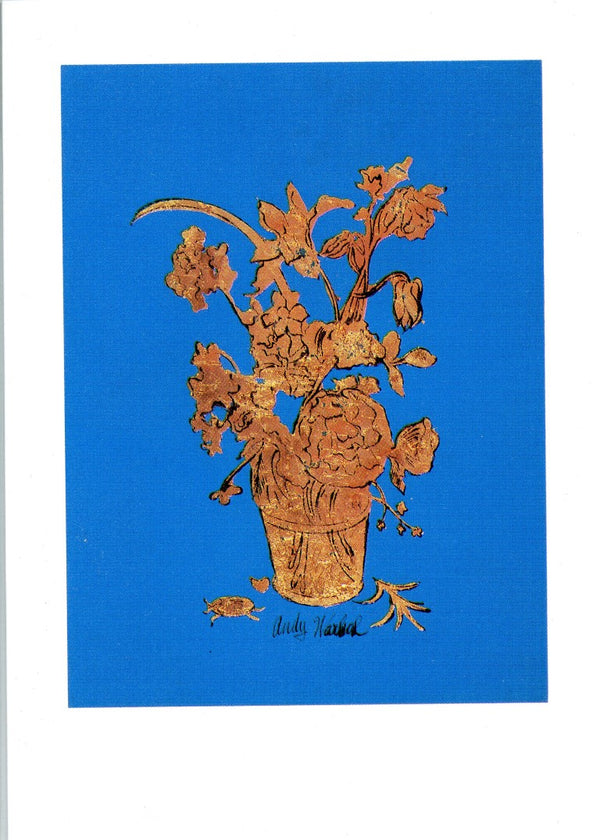 Gold Potted Flowers by Andy Warhol - 5 X 7 Inches (Greeting Card)