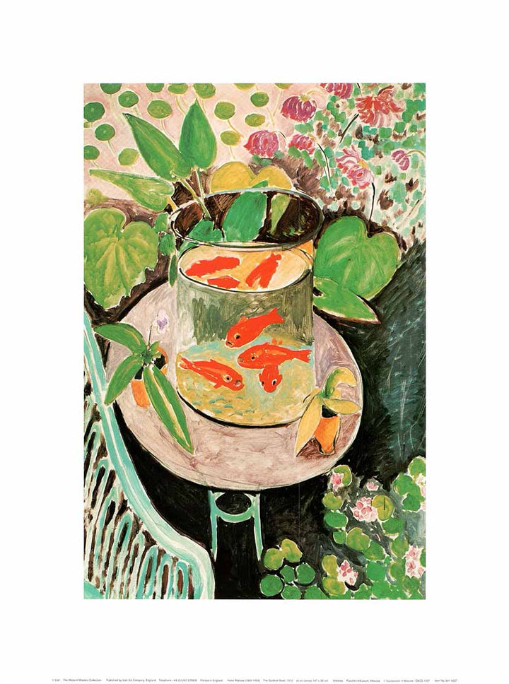 The Goldfish Bowl, 1912 by Henri Matisse - 12 X 16 Inches (Offset Lithograph)