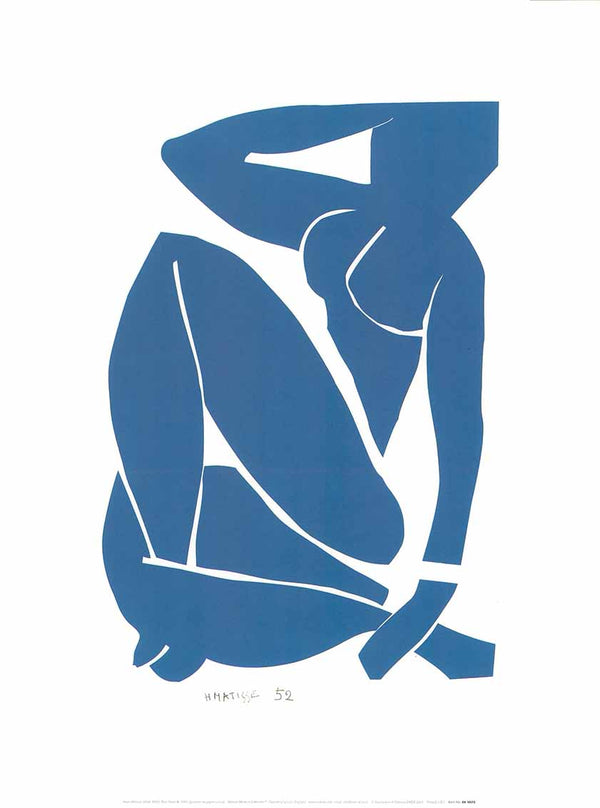 Blue Nude III, 1952 by Henri Matisse - 12 X 16 Inches (Art Print)