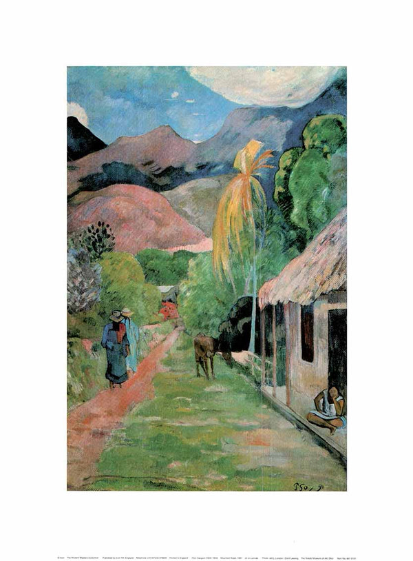 Mountain Road, 1891 by Paul Gauguin - 12 X 16 Inches (Art Print)