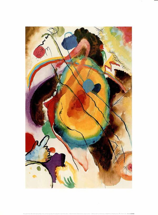 Study for a Panel, 1914 by Wassily Kandinsky - 12 X 16 Inches (Art Print)