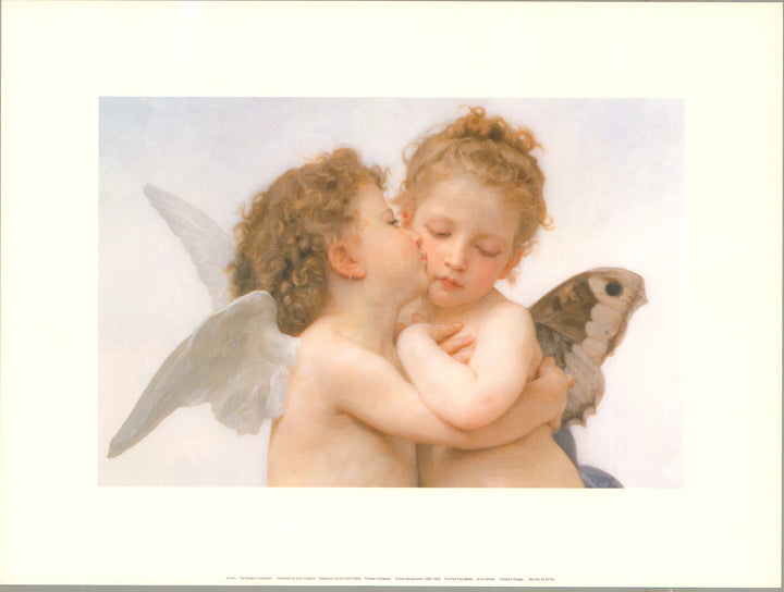 The First Kiss by William Bouguereau - 12 X 16 Inches (Art Print)