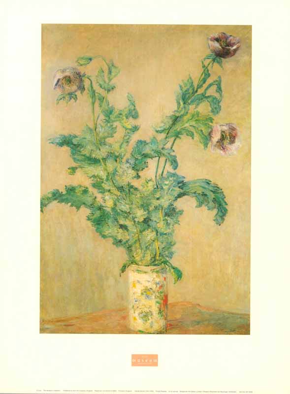 Purple Poppies by Claude Monet - 12 X 16 Inches (Art Print)