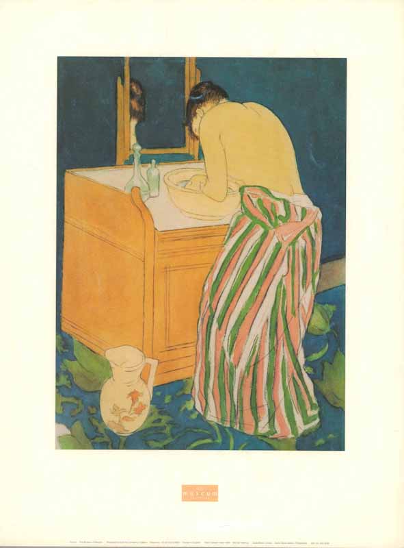 Woman Bathing by Mary Cassatt - 12 X 16 Inches (Art Print)