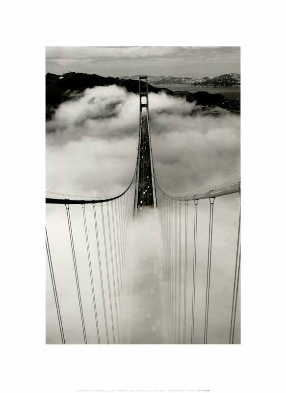 Golden Gate Bridge in Fog by Roger Ressmeyer - 12 X 16 Inches (Art Print)