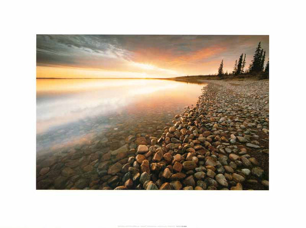 Sunset Over Artillery Lake by Gavriel Jecan - 12 X 16 Inches (Art Print)