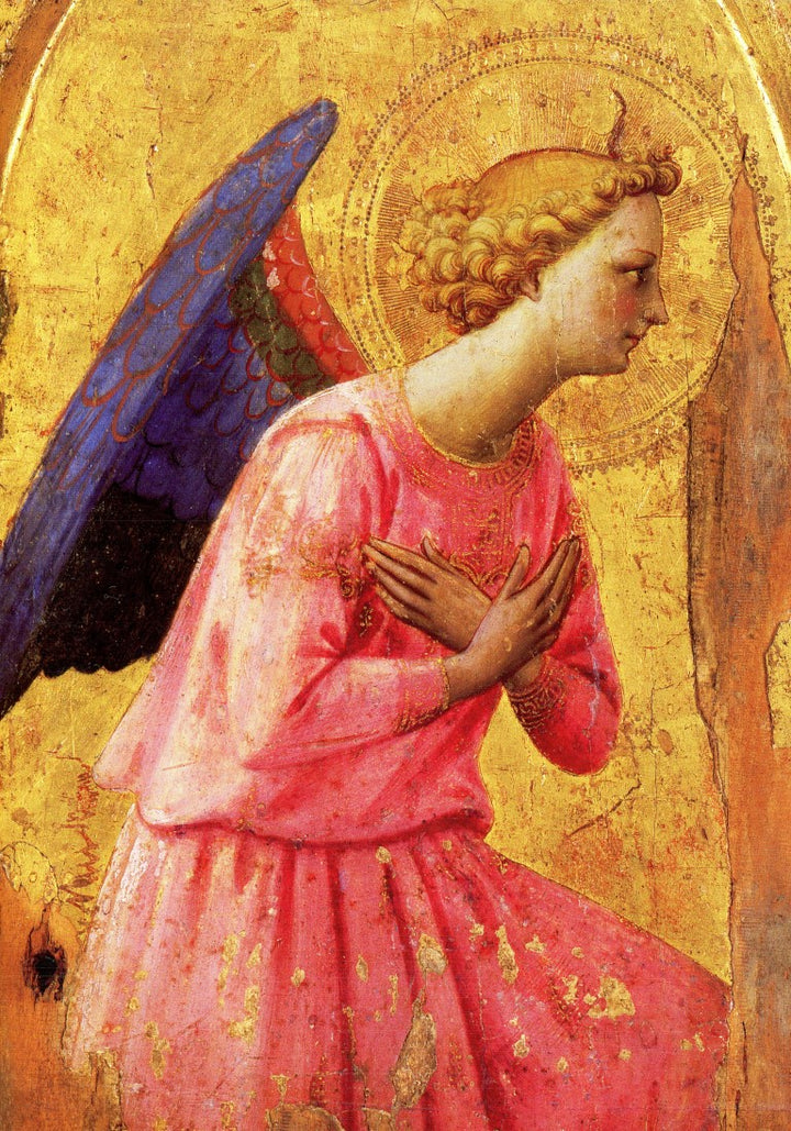 Ange En Adoration (Détail), XVI Siècle by Fra Angelico - 5 X 7" (Greeting Card)