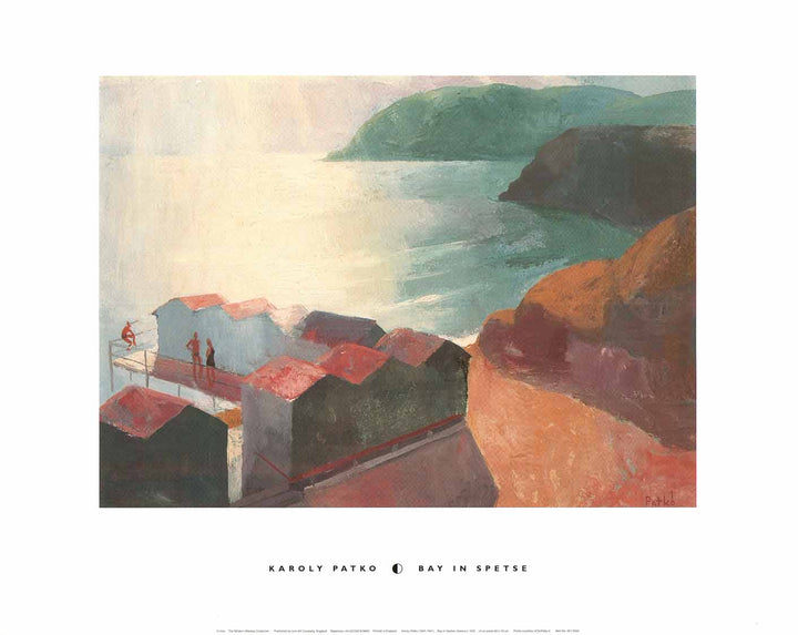 Bay in Spetse, Greece, 1932 by Karoly Patko - 16 X 20 Inches (Art Print)