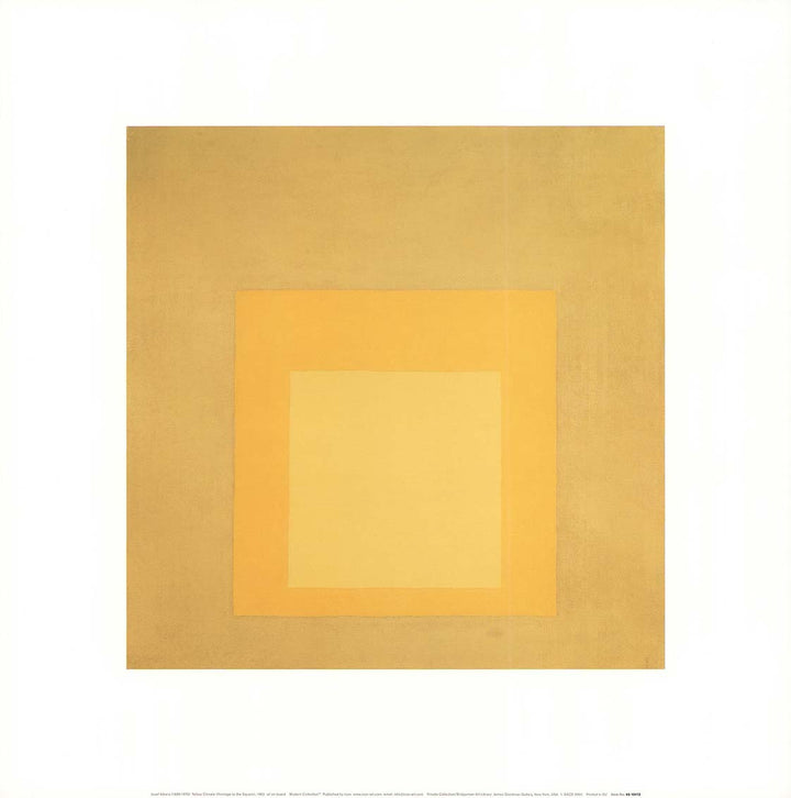 Homage to the Square (Yellow Climate), 1962 by Josef Albers - 16 X 16 Inches (Art Print)