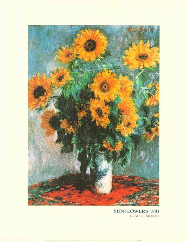 Sunflowers, 1881 by Claude Monet - 16 X 20 Inches (Art Print)