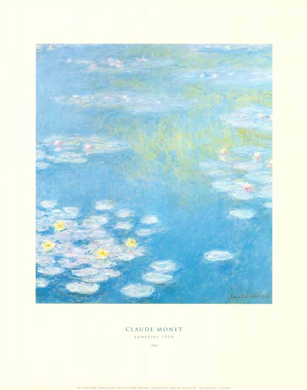 Nympheas, 1908 by Claude Monet - 16 X 20 Inches (Art Print)