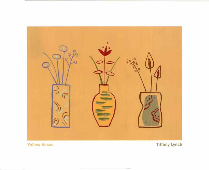 Yellow Vases by Tiffany Lynch - 16 X 20 Inches (Art Print)