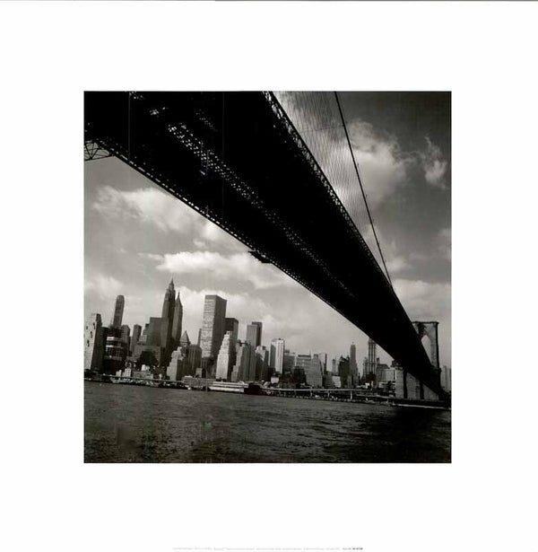 Brooklyn Bridge - 16 X 16 Inches (Art Print)