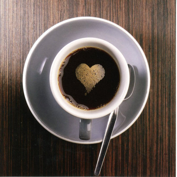 Expresso Heart by Volker Mohrke - 6 X 6 Inches (Greeting Card)