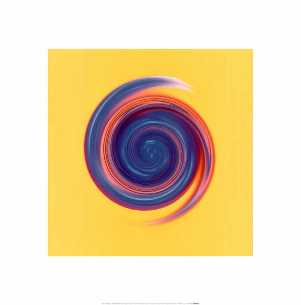 Whirl #1 (Mauve on Bright Yellow) by Michael Banks - 16 X 16 Inches (Art Print)