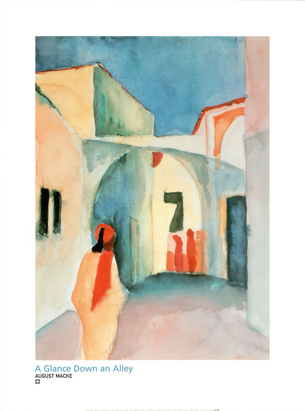 A Glance Down an Alley by August Macke - 24 X 32 Inches (Art Print)