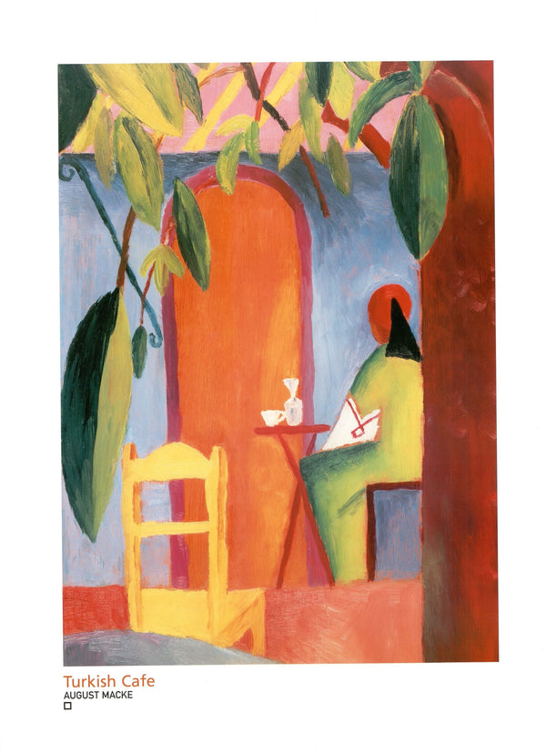 Turkish Cafe, 1914 by August Macke - 24 X 32 Inches (Art Print)