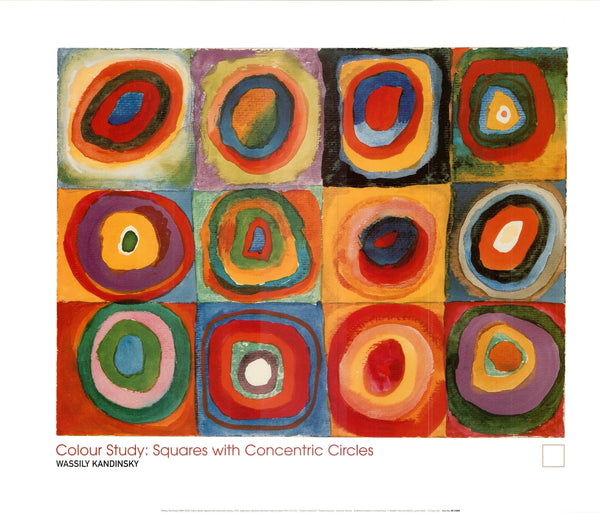 Colour Study: Squares with Concentric Circles, 1913 by Wassily Kandinsky 24 X 32 Inches (Art Print)