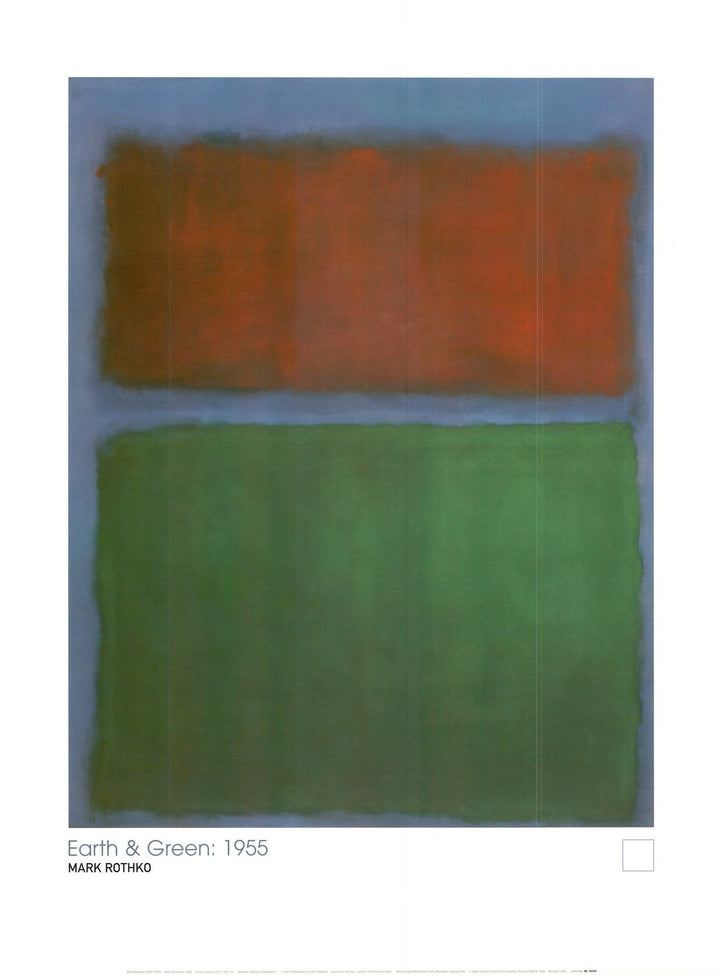 Earth and Green, 1995 by Mark Rothko - 24 X 32 Inches (Art Print)