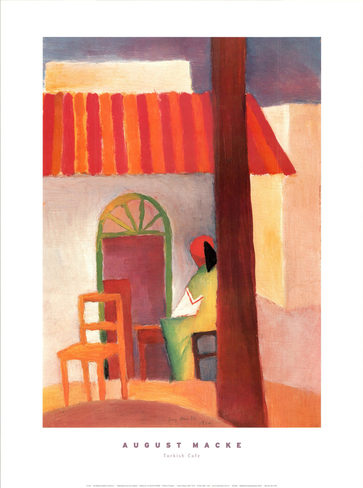 Turkish Cafe, 1914 by August Macke 24 X 32 Inches (Art Print)