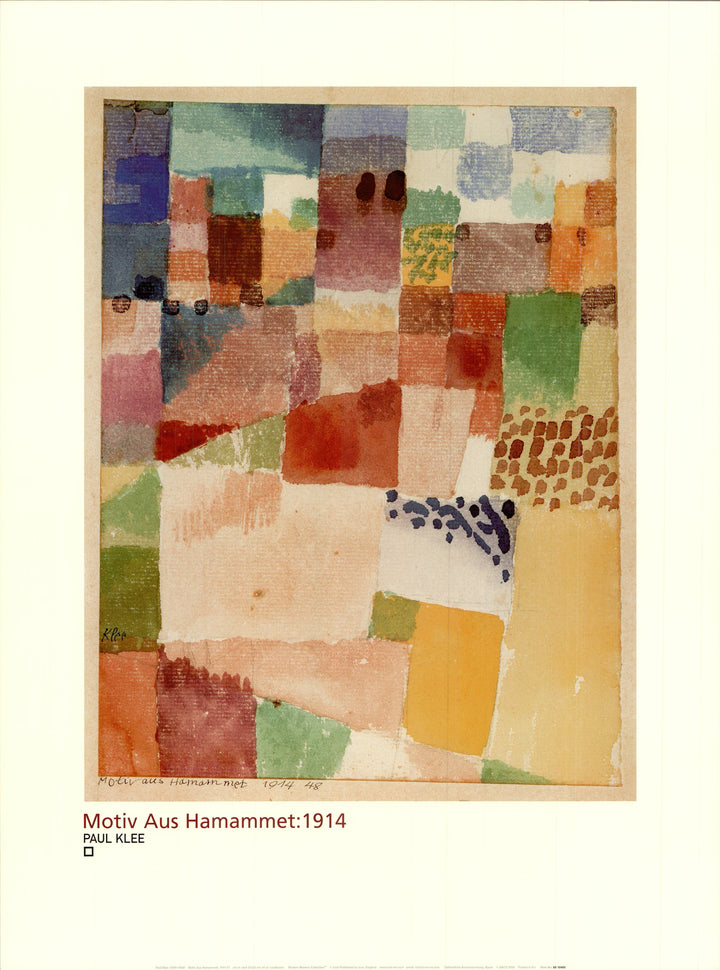 Motive from Hamammet, 1914 by Paul Klee 24 X 32 Inches (Art Print)