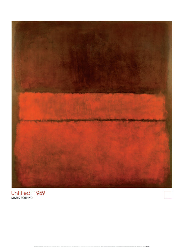 Untitled, 1959 by Mark Rothko - 24 X 32 Inches (Art Print)