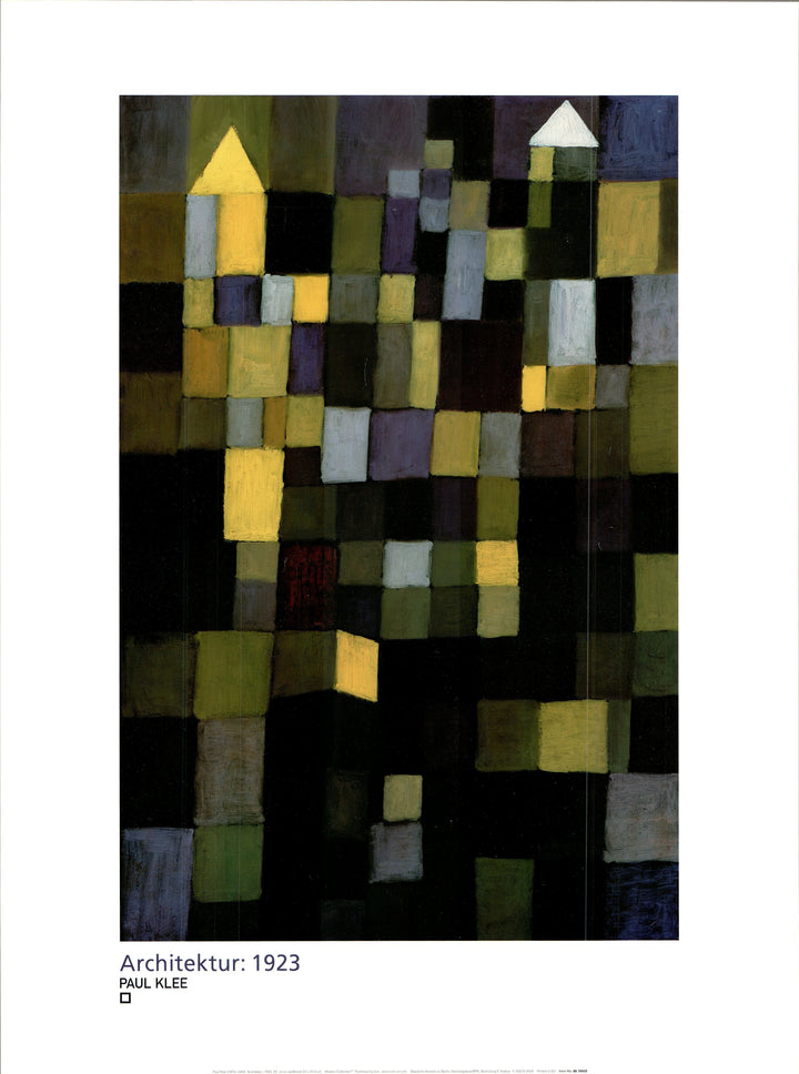 Architecktur, 1923 by Paul Klee - 24 X 32 Inches (Art Print)
