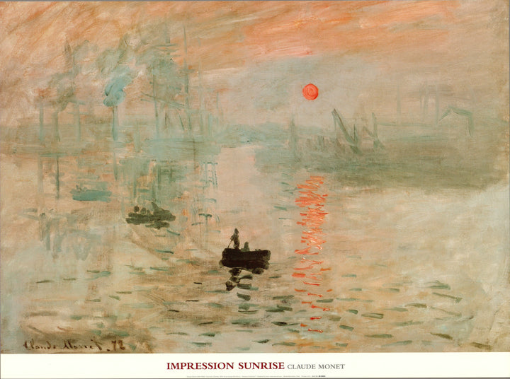 Impression Sunrise, 1872 by Claude Monet 24 X 32 Inches (Art Print)
