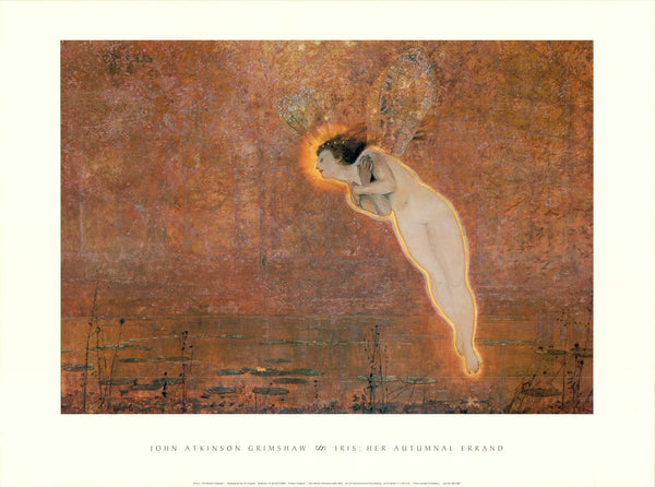 Iris ; Her Autumnal Errand by John Atkinson Grimshaw - 24 X 32 Inches (Art Print)
