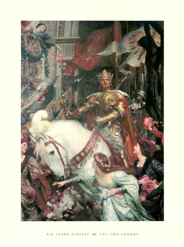 The Two Crowns by Sir Frank Dicksee - 24 X 32" (Art Print)