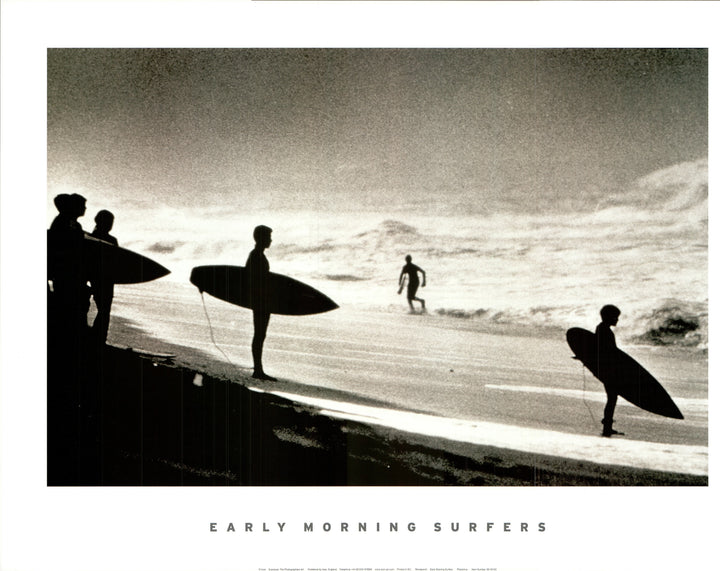 Early Morning Surfers - 24 X 32 Inches (Art Print)