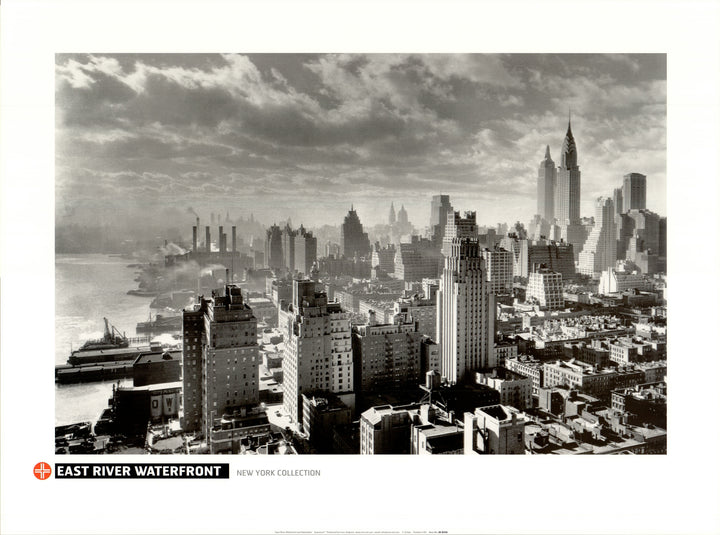 East River Waterfront by New York Collection - 24 X 32 Inches (Art Print)