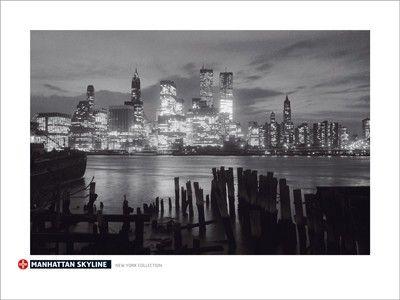 Manhattan Skyline by New York Collection - 24  X 32 Inches (Art Print)