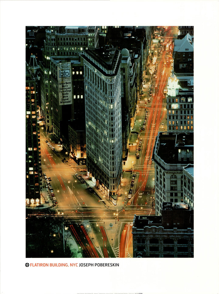 Flatiron Building, NYC by Joseph Pobereskin (New York Collection) - 24 X 32 Inches (Art Print)