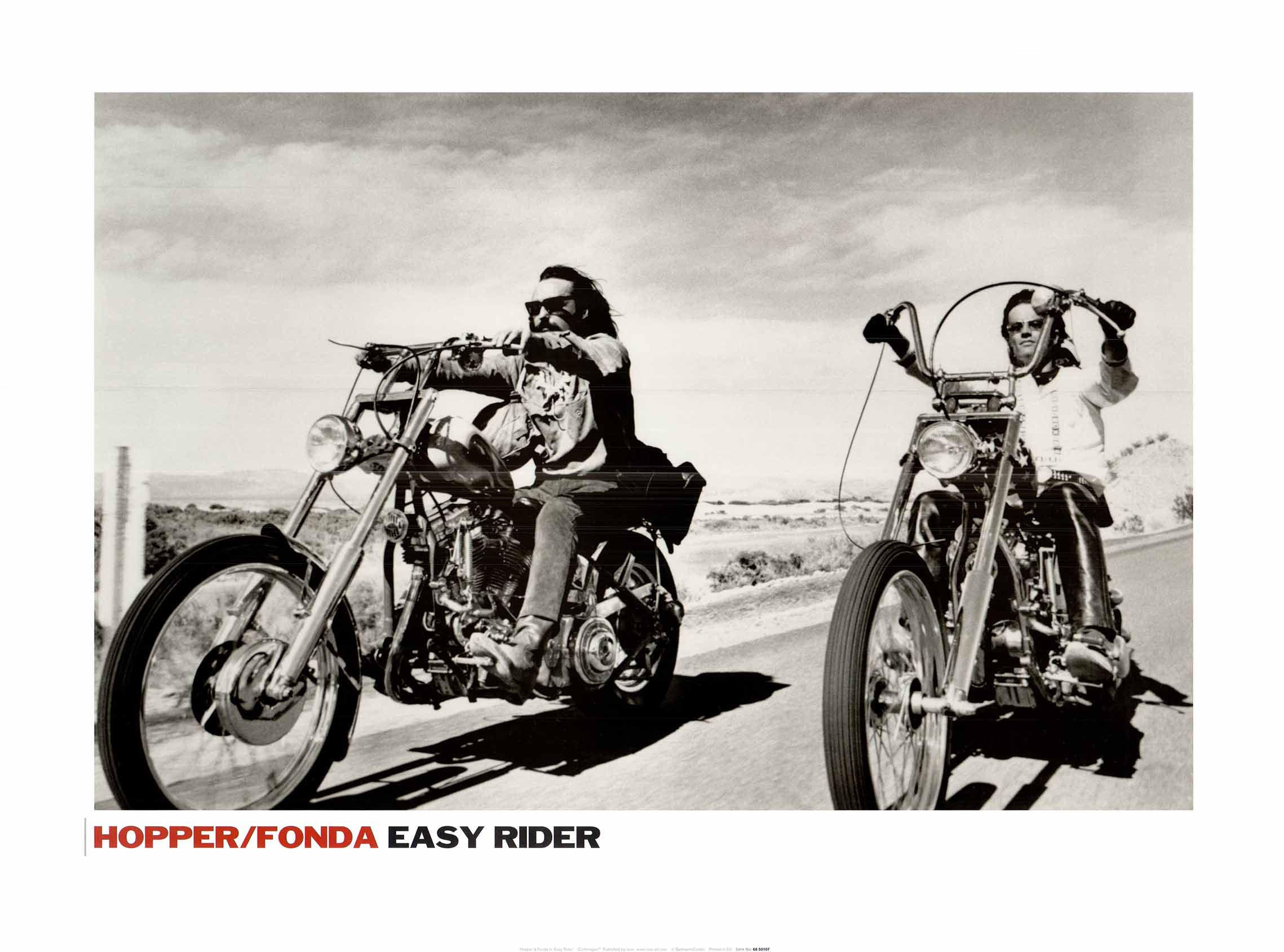 Dennis Hopper and Peter Fonda in Easy Rider - 24 X 32