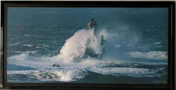 Tempete sur la Vieille Jean-Marie Liot - 21 X 41 Inches (Framed Giclee on Masonite Ready to Hang)