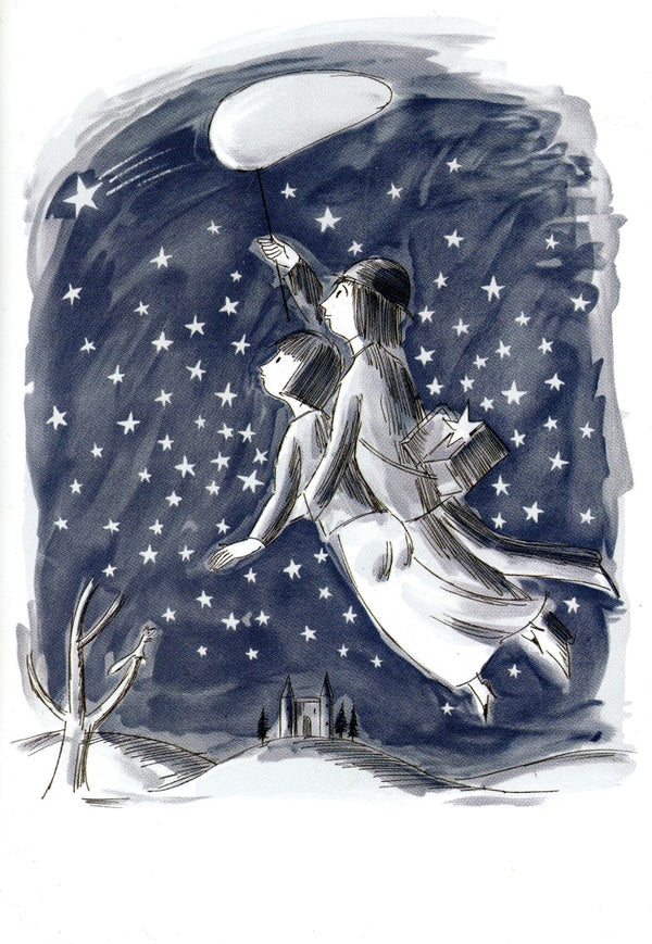 Les amoureux dans les etoiles by Raymond Peynet - 5 X 7 Inches (Greeting Card)