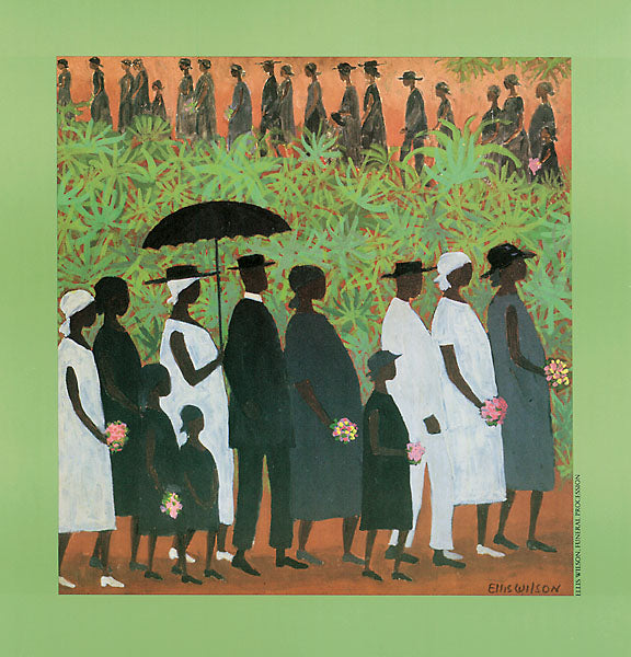 Funeral Procession by Ellis Wilson - 18 X 19 Inches (Art Print)