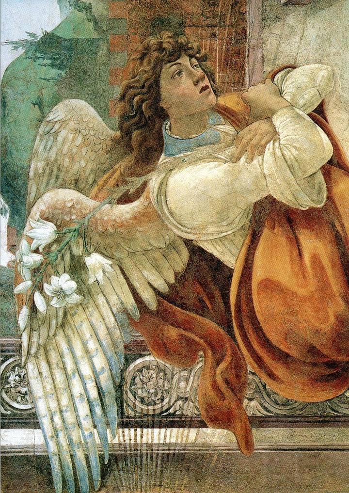The Annunciation (detail), 1481 by Botticelli - 5 X 7" (Greeting Card)