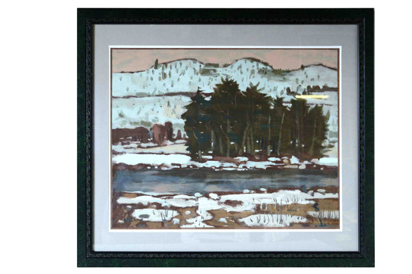 St- Maurice River by Stanley Morel Cosgrove - 24 X 30 Inches (Wood Frame Ready to Hang)