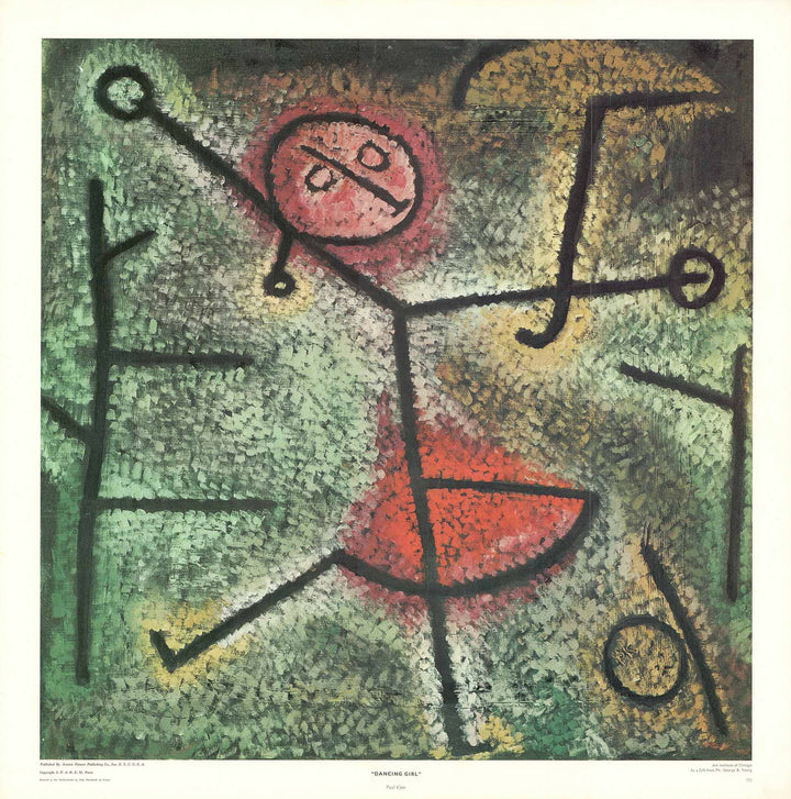 Dancing Girl by Paul Klee - 27 X 27 Inches (Art Print)