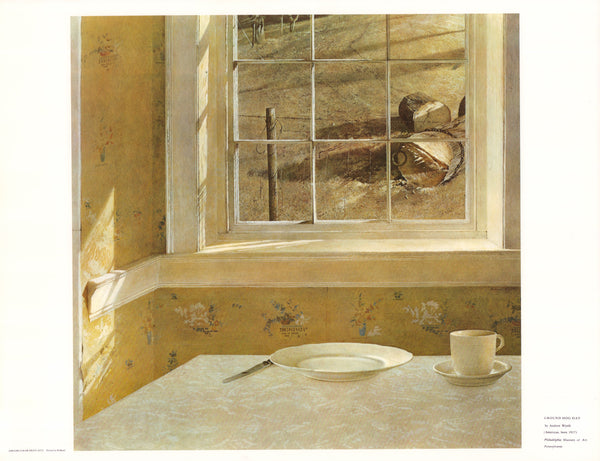 Ground Hog Day, 1985 by Andrew Wyeth - 19 X 25 Inches (Offset Lithograph)