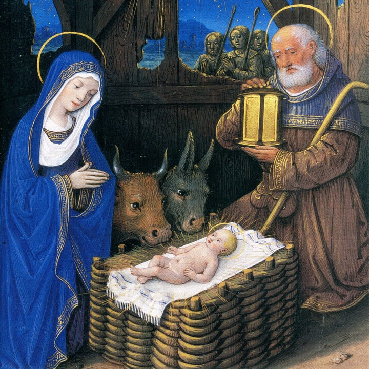 Nativity by Jean Bourdichon - 6 X 6 Inches (Greeting Card)