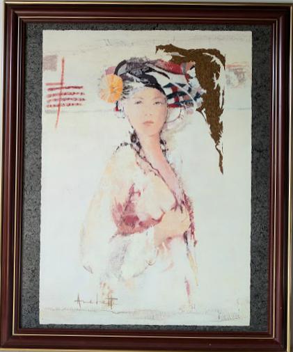 Madama Butterfly par Enzo Archetti - 27 X 33 pouces Giclée encadrée sur Masonite prête à accrocher