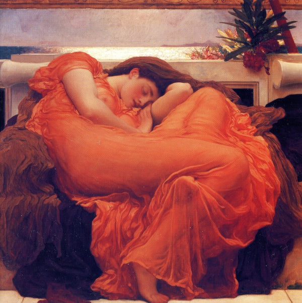 Flaming June, 1895 by Lord Frederic Leighton - 6 X 6 Inches (Greeting Card)